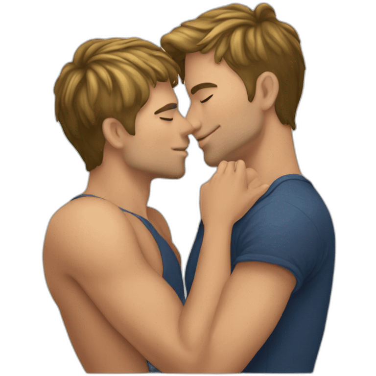 gay men kissing hot 18 plus graphic emoji