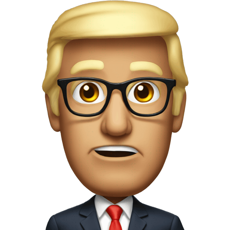 Donald trump with glasses  emoji