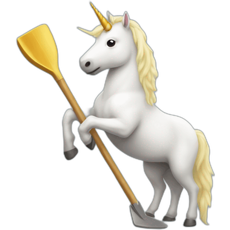 unicorn with a shovel emoji