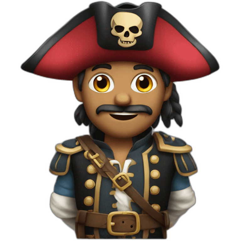 Un pirate avec des cœurs dans les yeux emoji