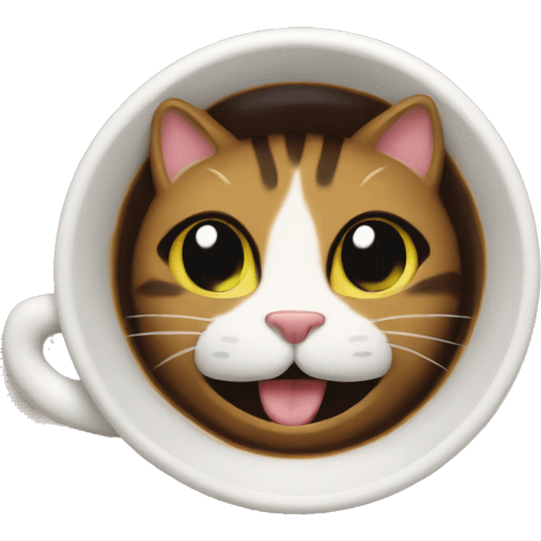 Coffee in cat mug emoji