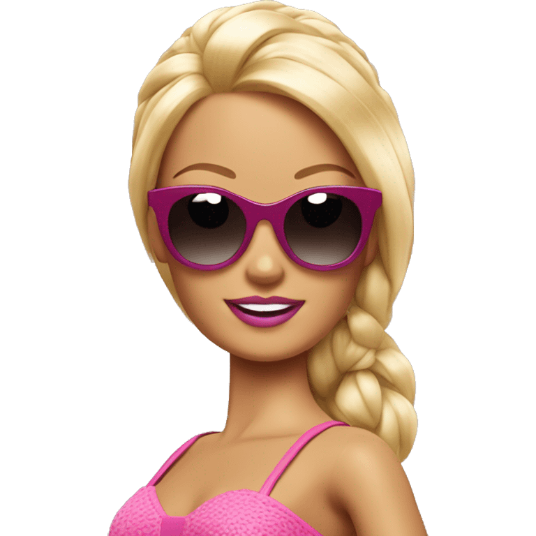 Barbie with sunglasses  emoji