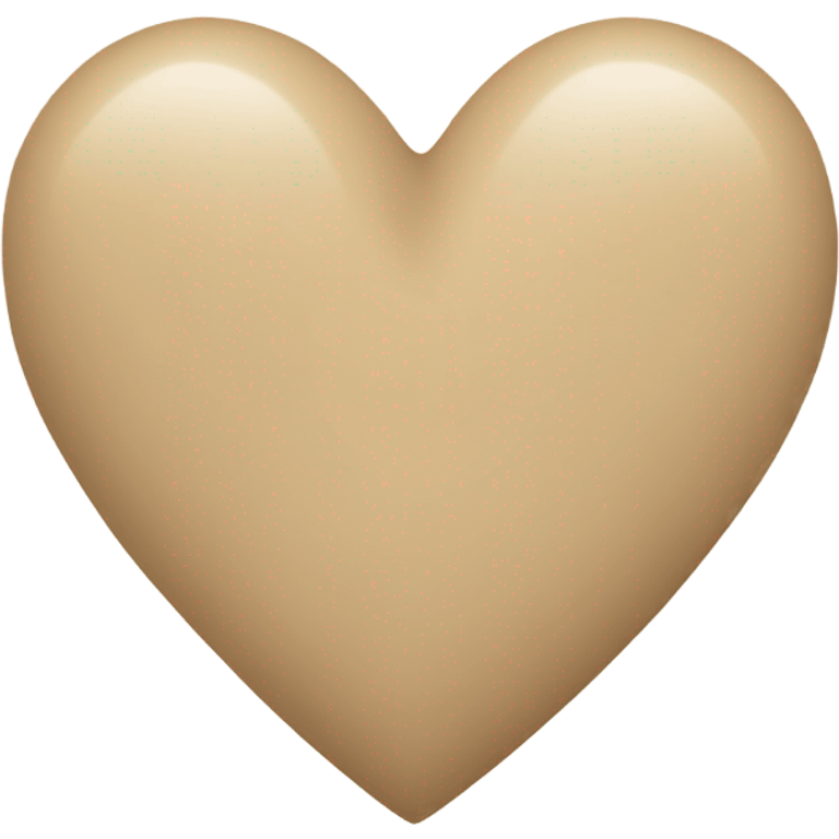 beige heart  emoji