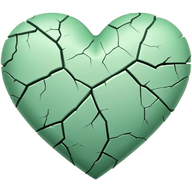 Light green heart break emoji