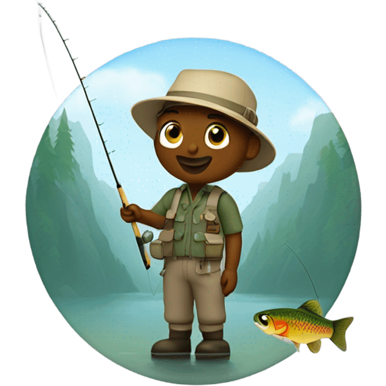 Me fly fishing emoji