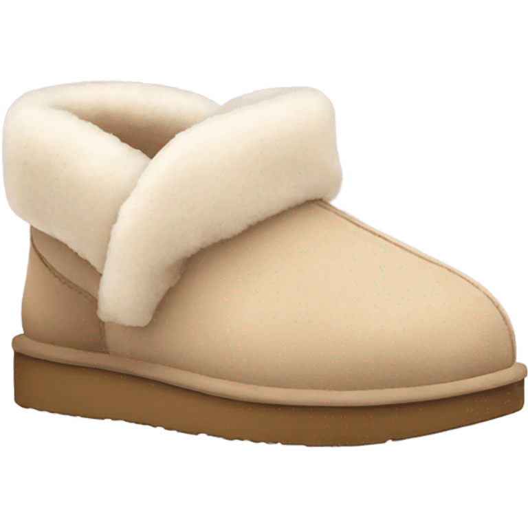 pastel beige cute ugg slippers emoji