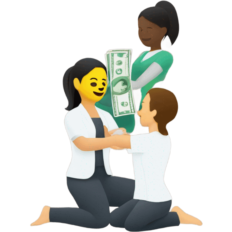 A massage therapist taking money  emoji