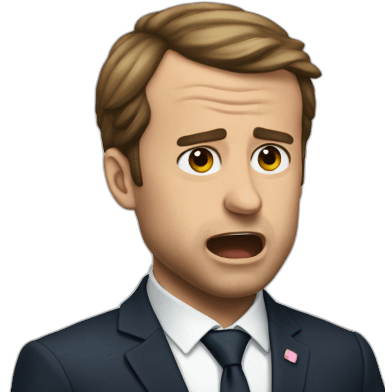 Macron crying emoji