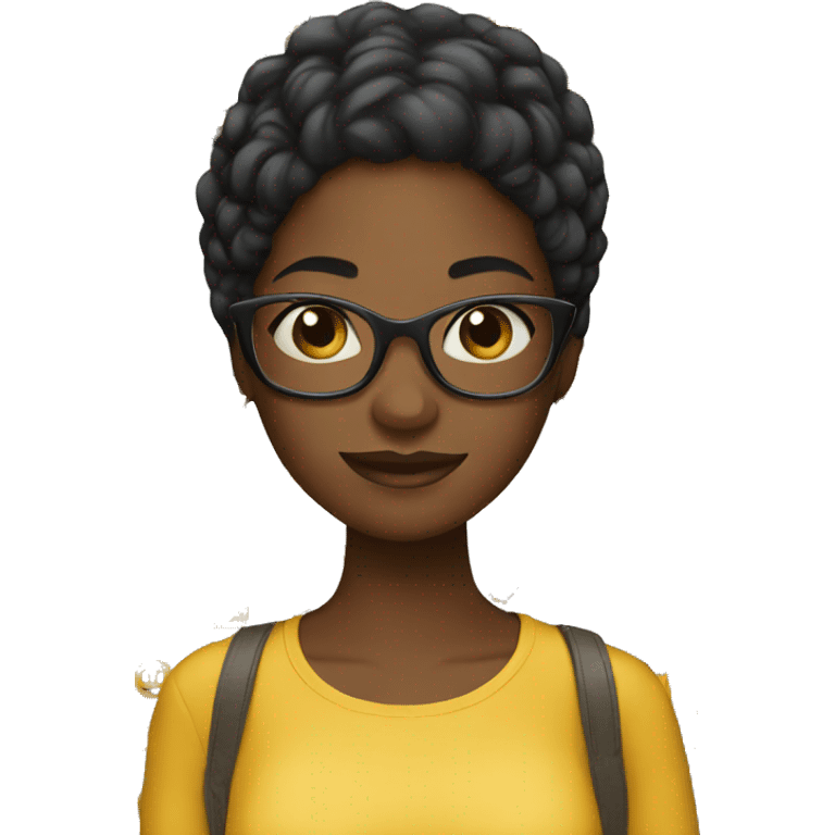 Black girl with shopping  emoji