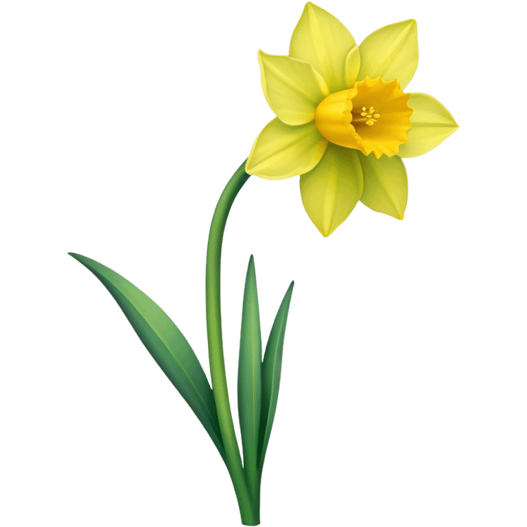 single Daffodil stem emoji