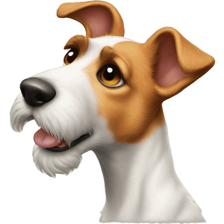 Fox terrier blowing a kiss emoji