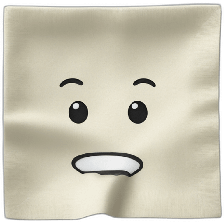 napkin with a face emoji