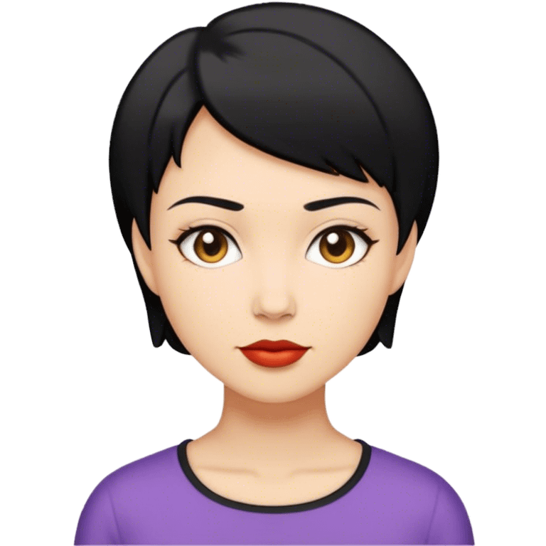 Woman with black short hair  emoji