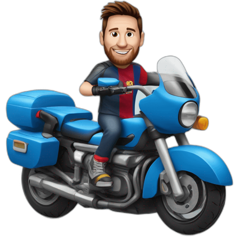 Messi sur un motorcycle  emoji