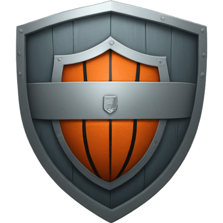 Shield with basketball  emoji