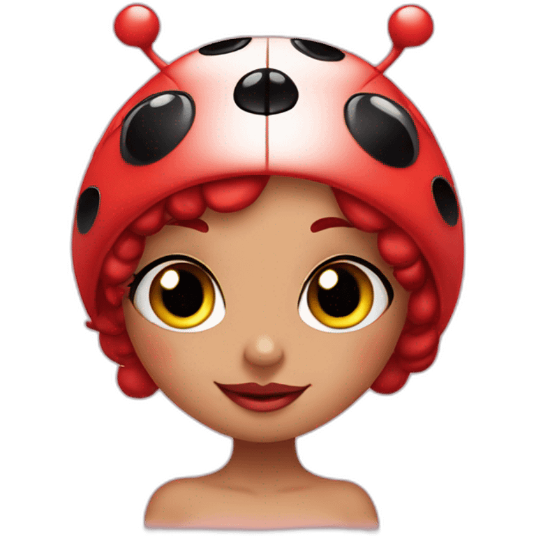 Ladybug, don't show legs...  super cute with eyelashes and she's wearing a princess crown emoji