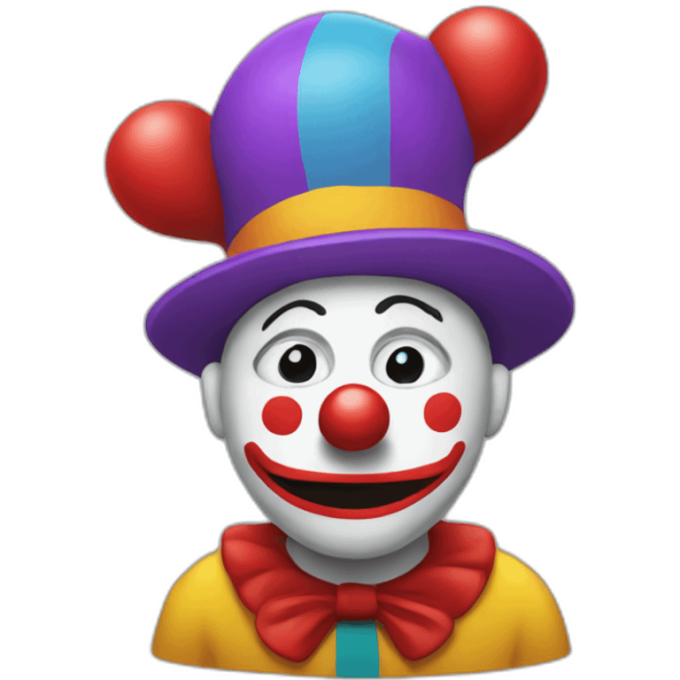 Depressed clown emoji