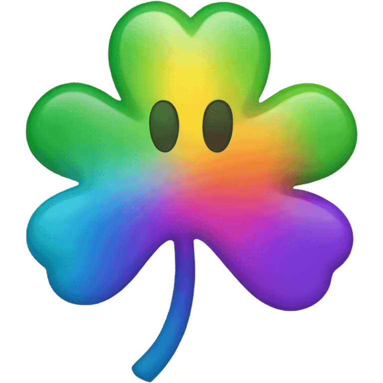 Clover with rainbow  emoji