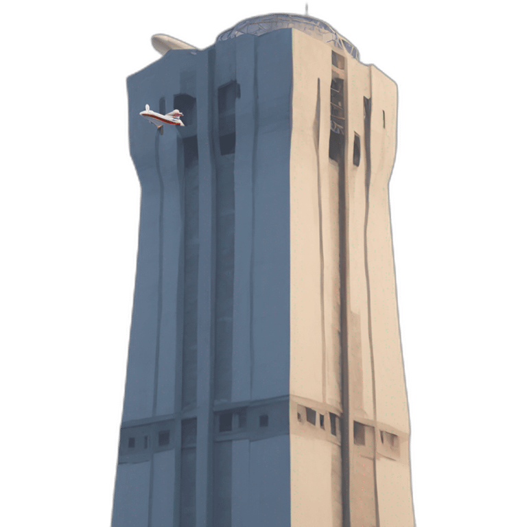 Airplane in the tower emoji