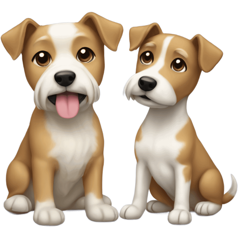 Tan and white terrier & chimixnuauhan emoji