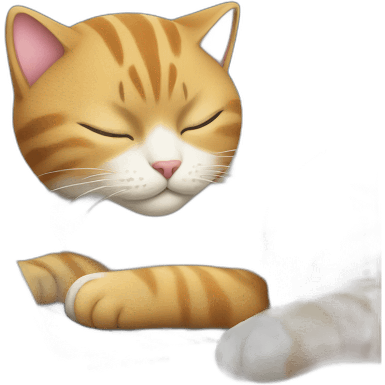 Cat sleeping on laptop emoji