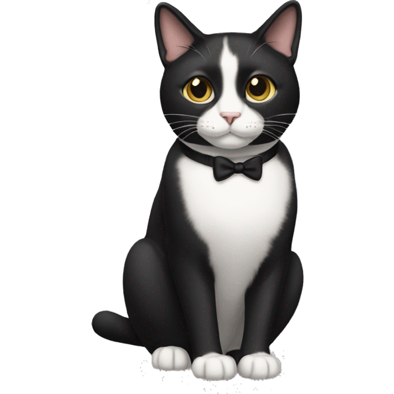 Tuxedo Cat Full Body emoji