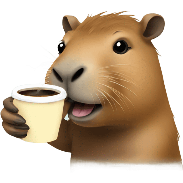 capybara drinking coffee emoji