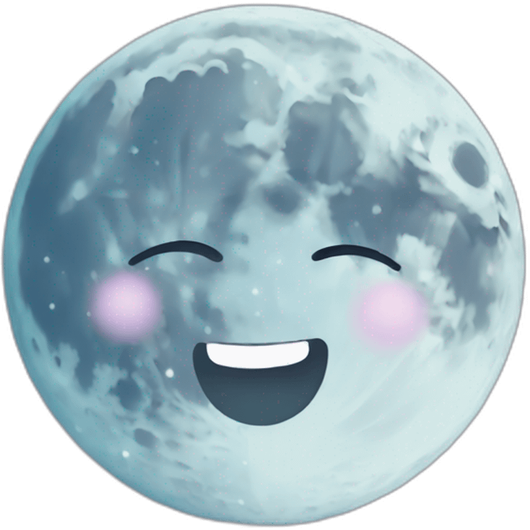 Happy moon emoji