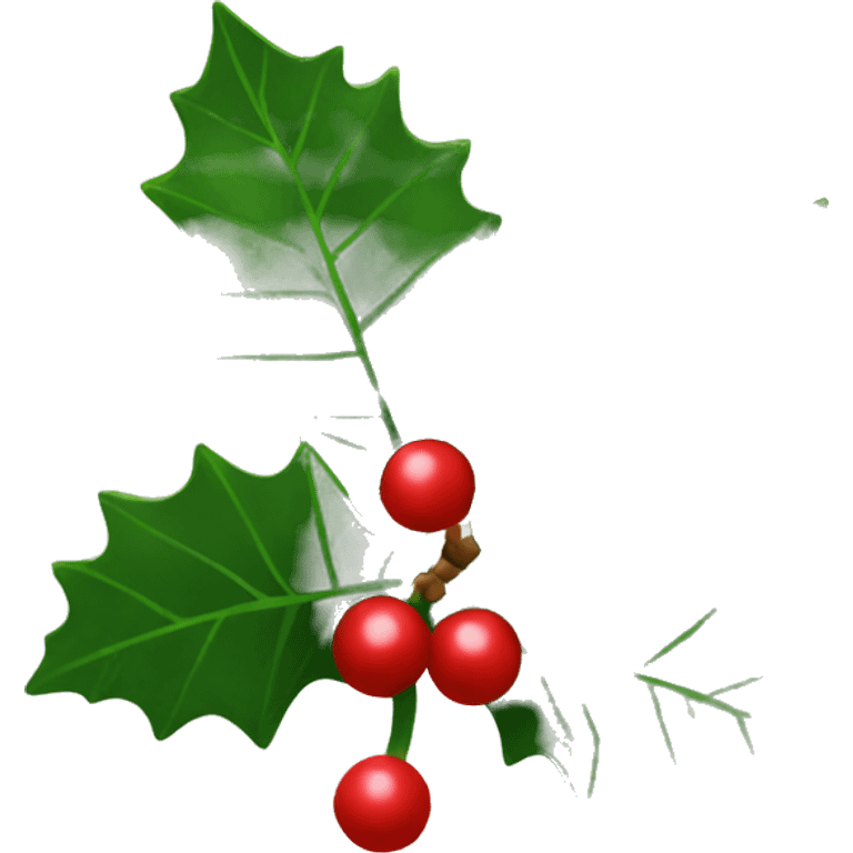 Christmas holly emoji