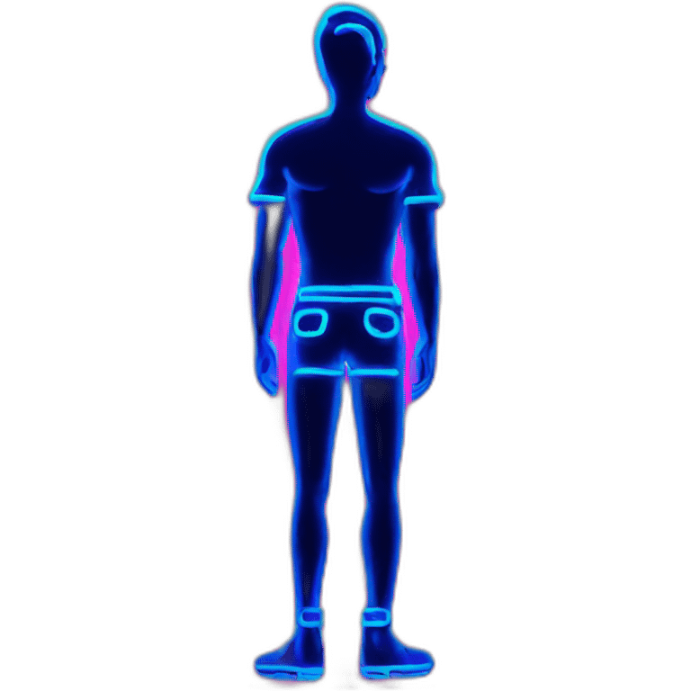 Juicy booty neon sign style man emoji