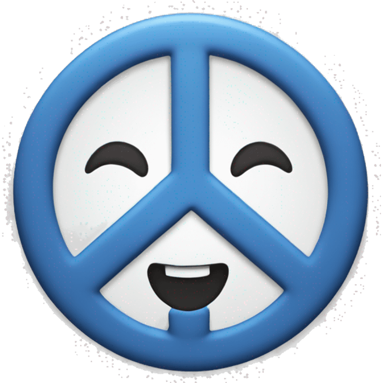 Smiling face with peace sign emoji