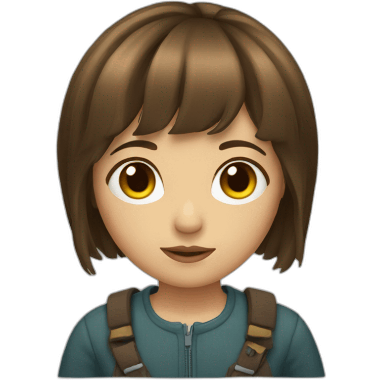 A girl with brown hair and fringe emoji