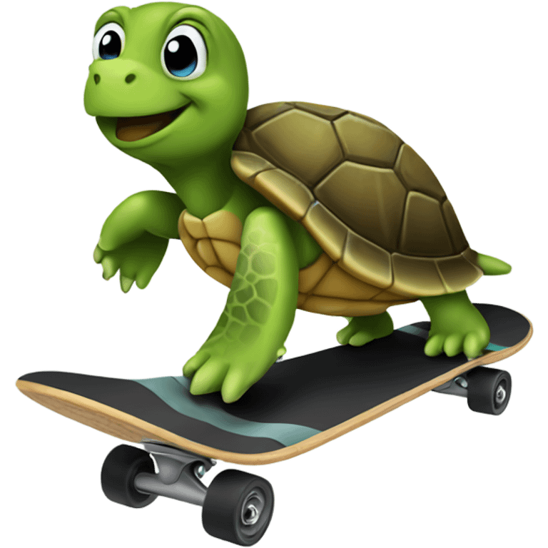 turtle on a skateboard emoji