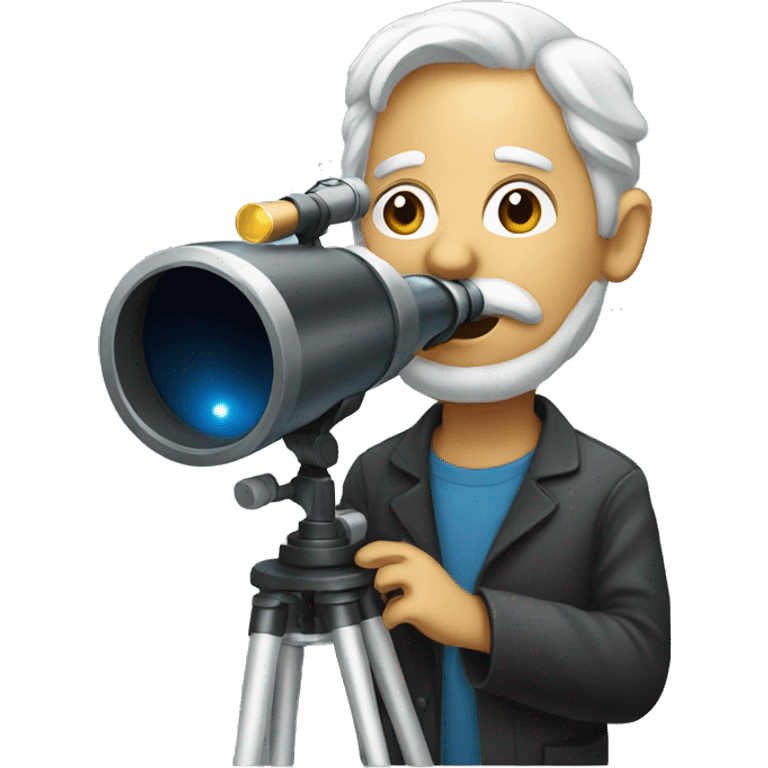 Astronomer with telescope emoji