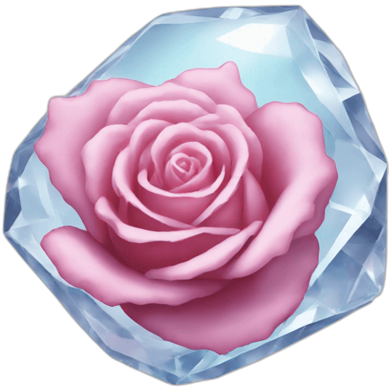 Clear crystal rose emoji