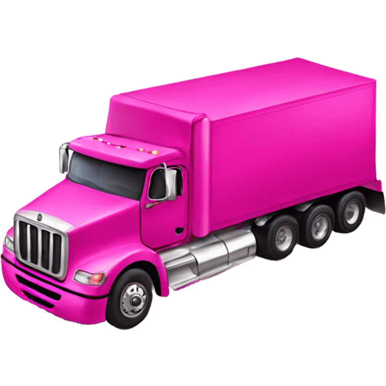 hot pink semi truck emoji