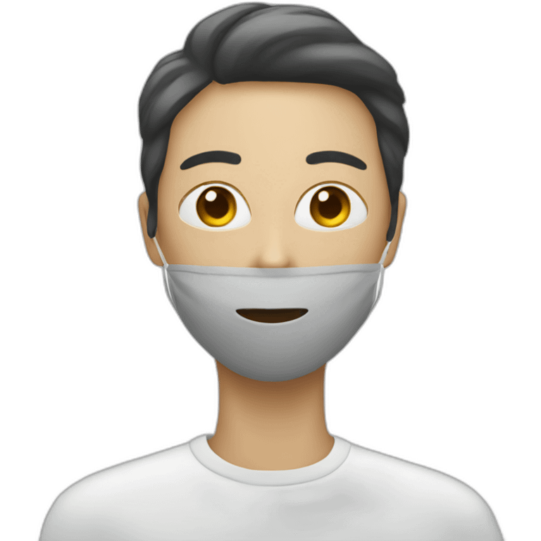 Someone wearing a mask palastine emoji