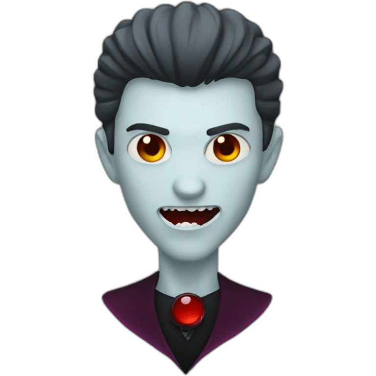 A vampire made from glass emoji