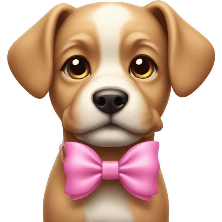  dog with pink bow emoji