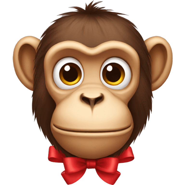 Monkey with bow emoji