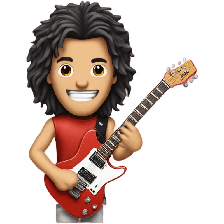 eddie van halen with his guitar emoji