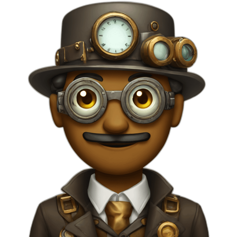 Steampunk technician googles emoji