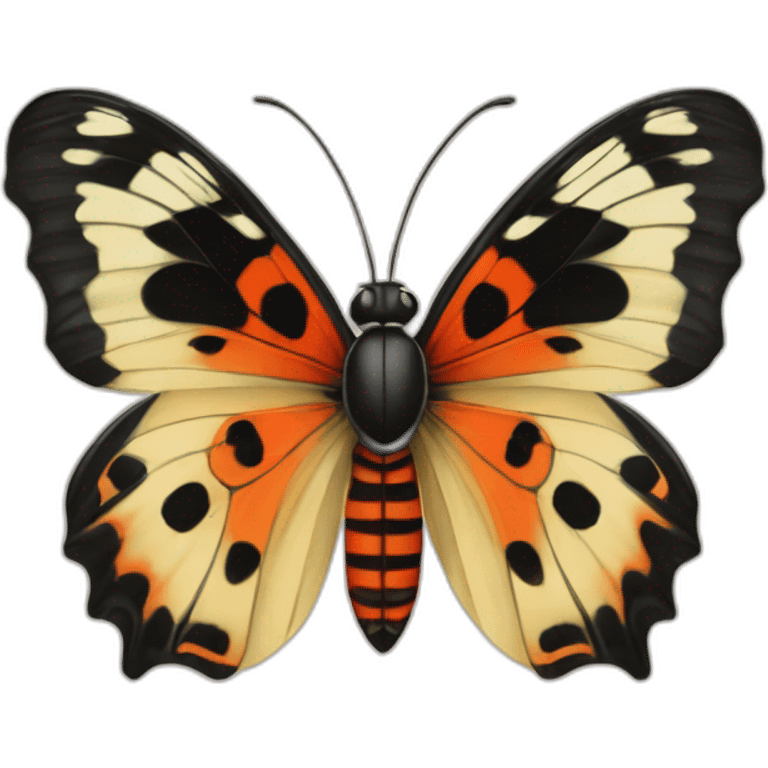 Coccinelle sur papillon emoji