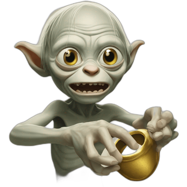 gollum holds one ring emoji