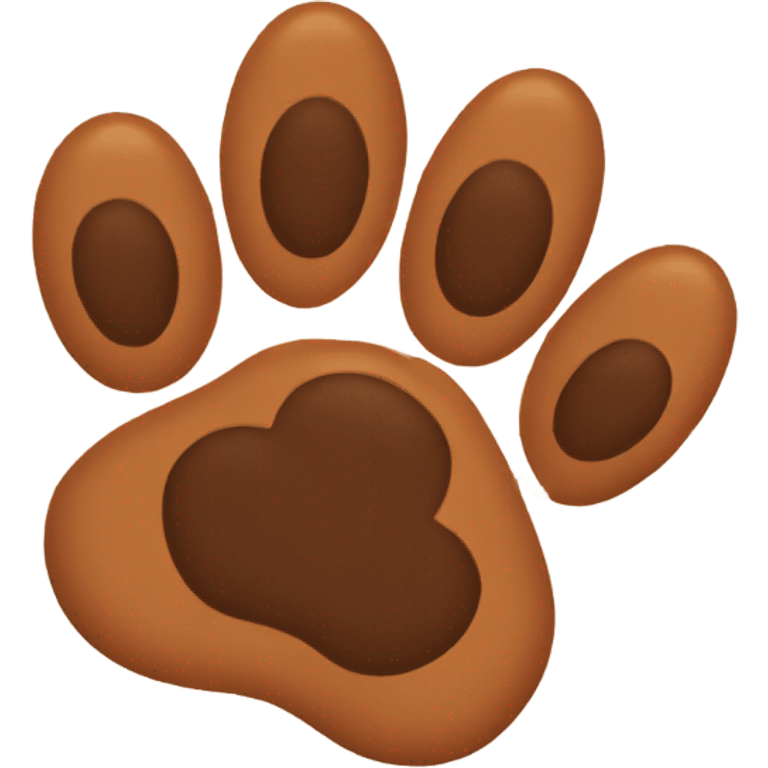 Brown paws emoji