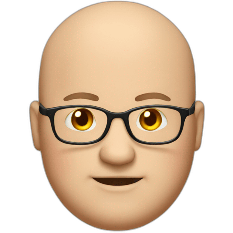 Fat bald guy with glasses in a red suit emoji