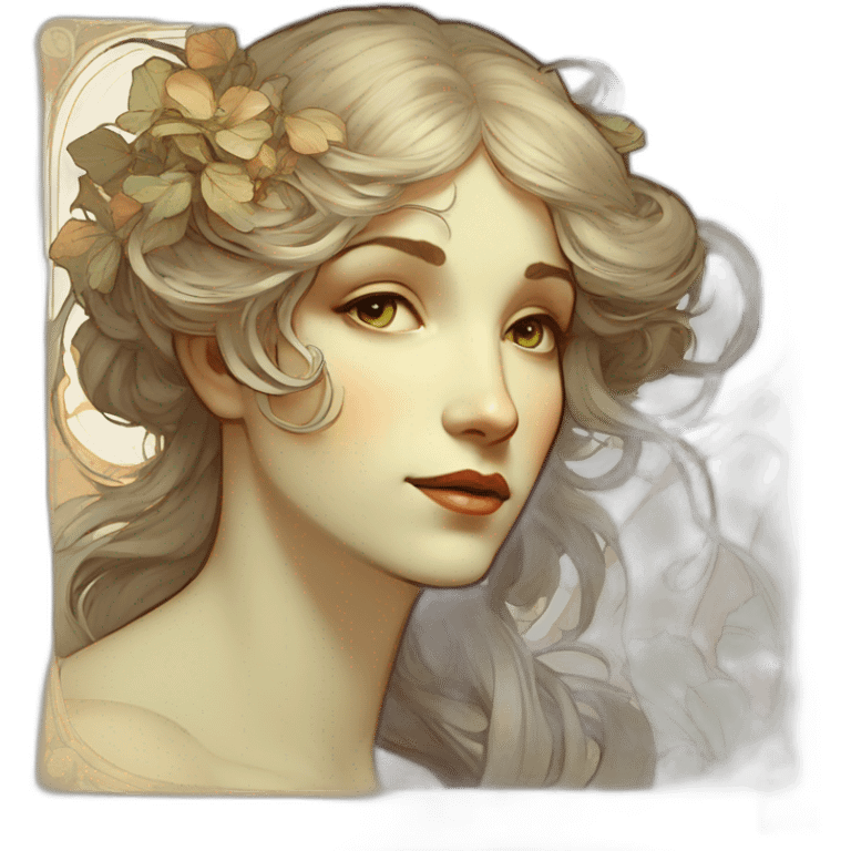 Alphonse Mucha dessin emoji