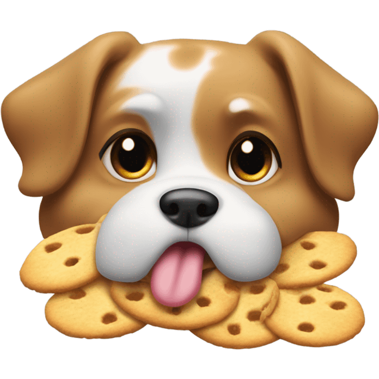 Dog eating chips  emoji