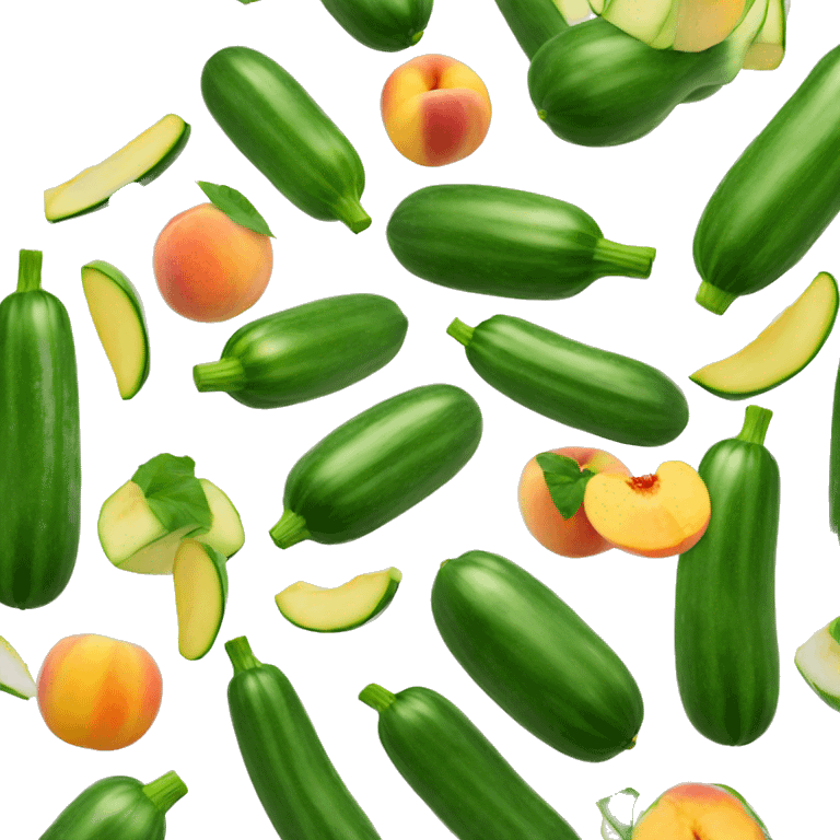 zucchini and peach emoji