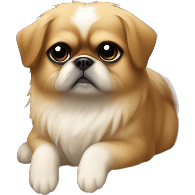 Pekinese inside a doghouse emoji